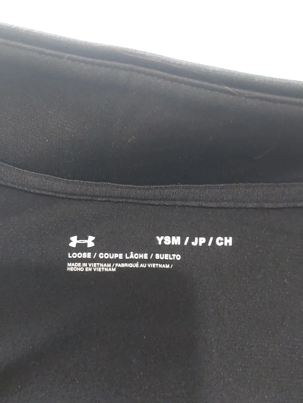 Under Armour Black Jacket with Pale Pink Sleeve Stripes - Kids